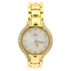 Ebel Beluga 18k Gold 24mm Mother of Pearl Diamond Watch Bracelet Ref. 866969