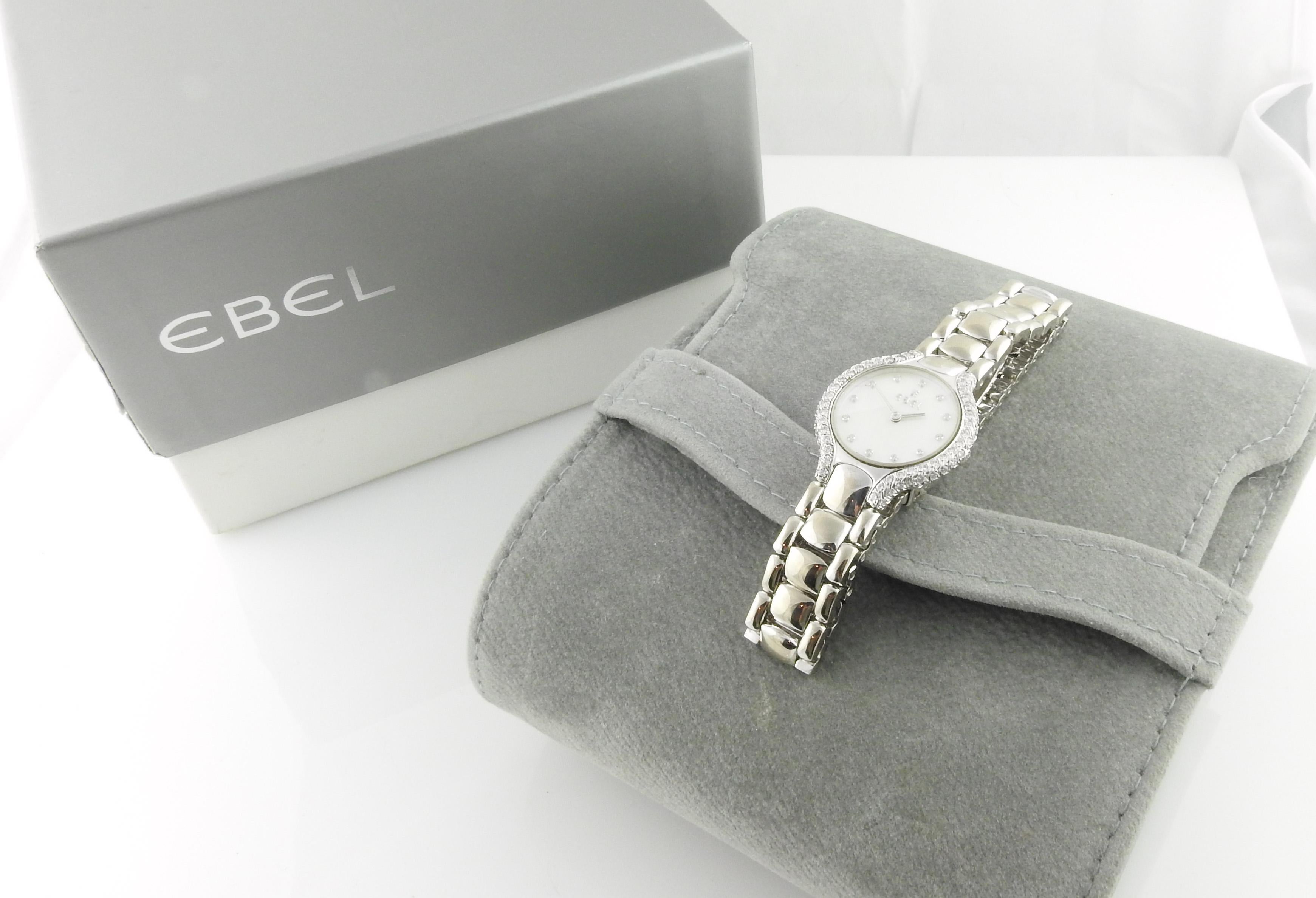 Ebel Beluga 18K White Gold Diamond Mother of Pearl Ladies Watch 4