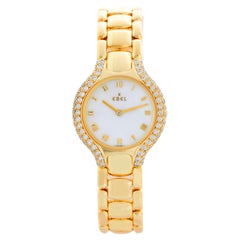 Ebel Beluga 18k Gelbgold 24 mm Damen Quarzuhr 866969