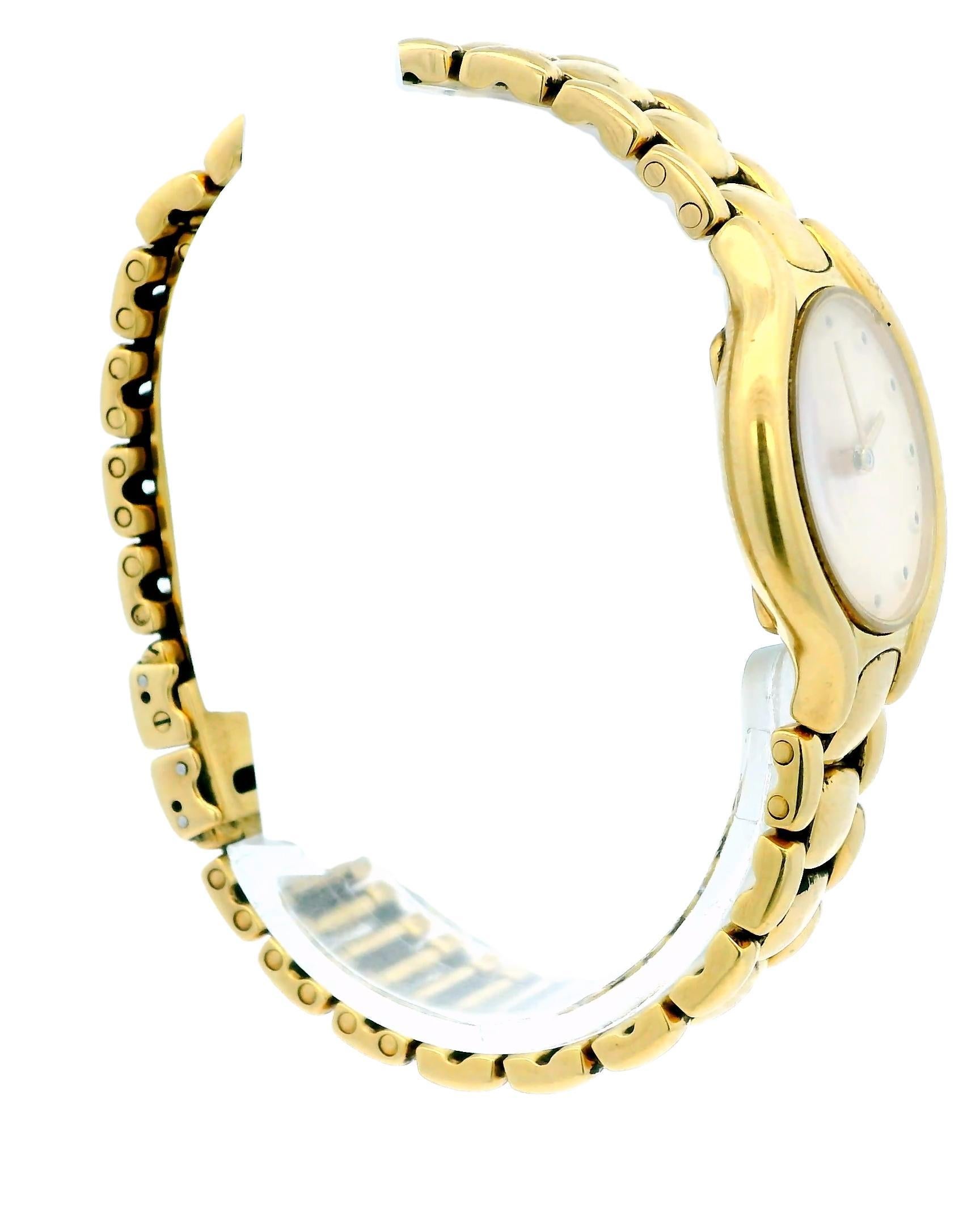 Ebel Beluga 18k Yellow Gold Diamond Dial Ladies Watch For Sale 2