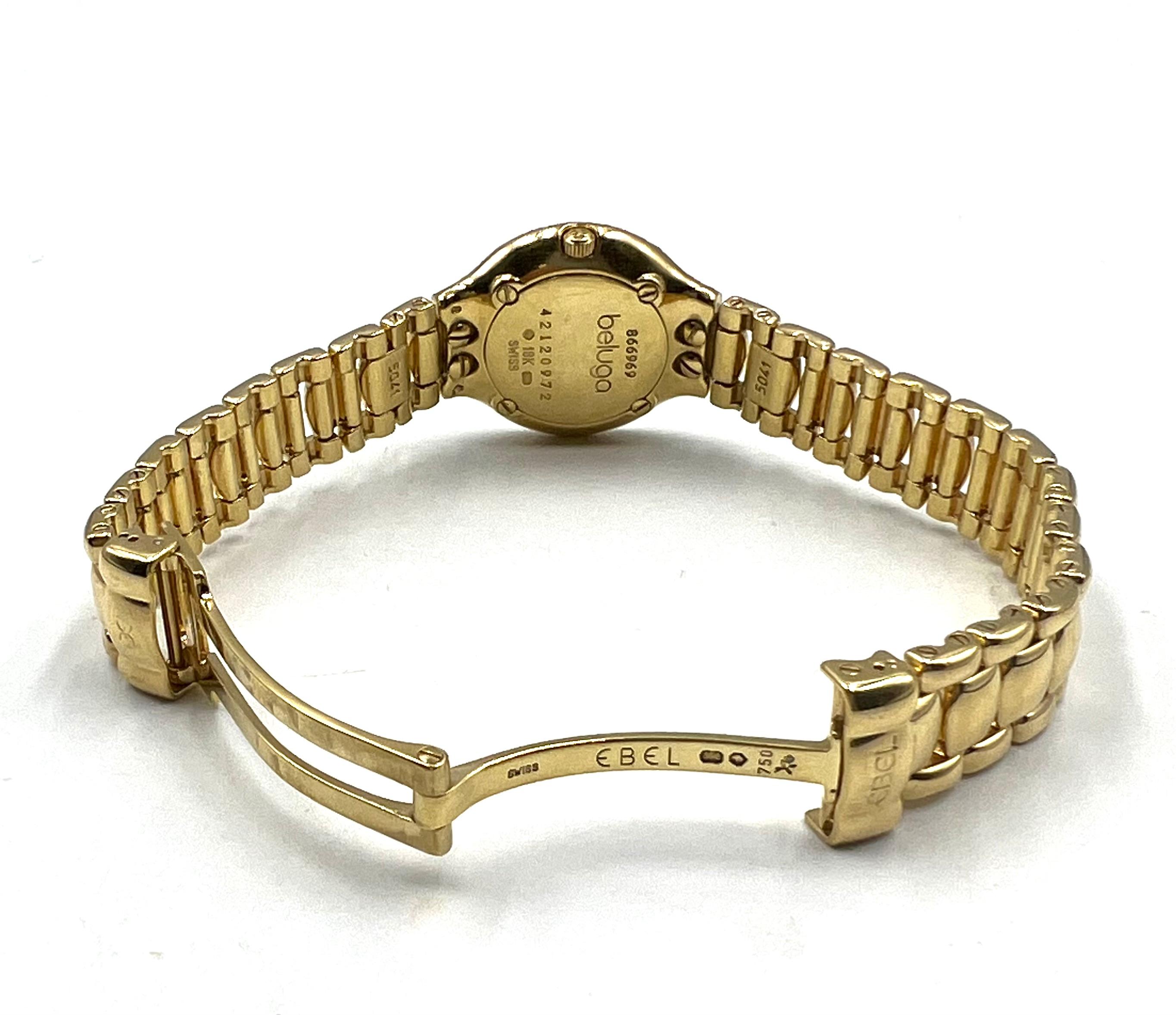 ebel beluga 18k gold women's watch