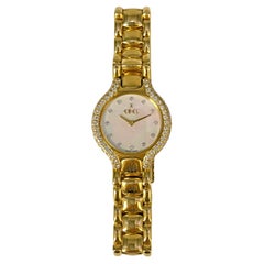 Retro Ebel Beluga 18k Yellow Gold Diamond Wrist Watch