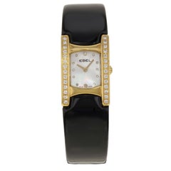 Ebel Beluga Montre pour femme en or jaune 18 carats avec cadran MOP blanc et diamants 8057A21