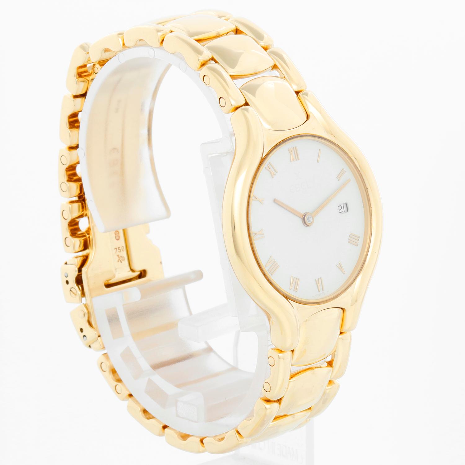 Ebel Beluga 18k Yellow Gold Men's/Ladies 32mm Midsize Quartz Watch 884960 In Excellent Condition For Sale In Dallas, TX