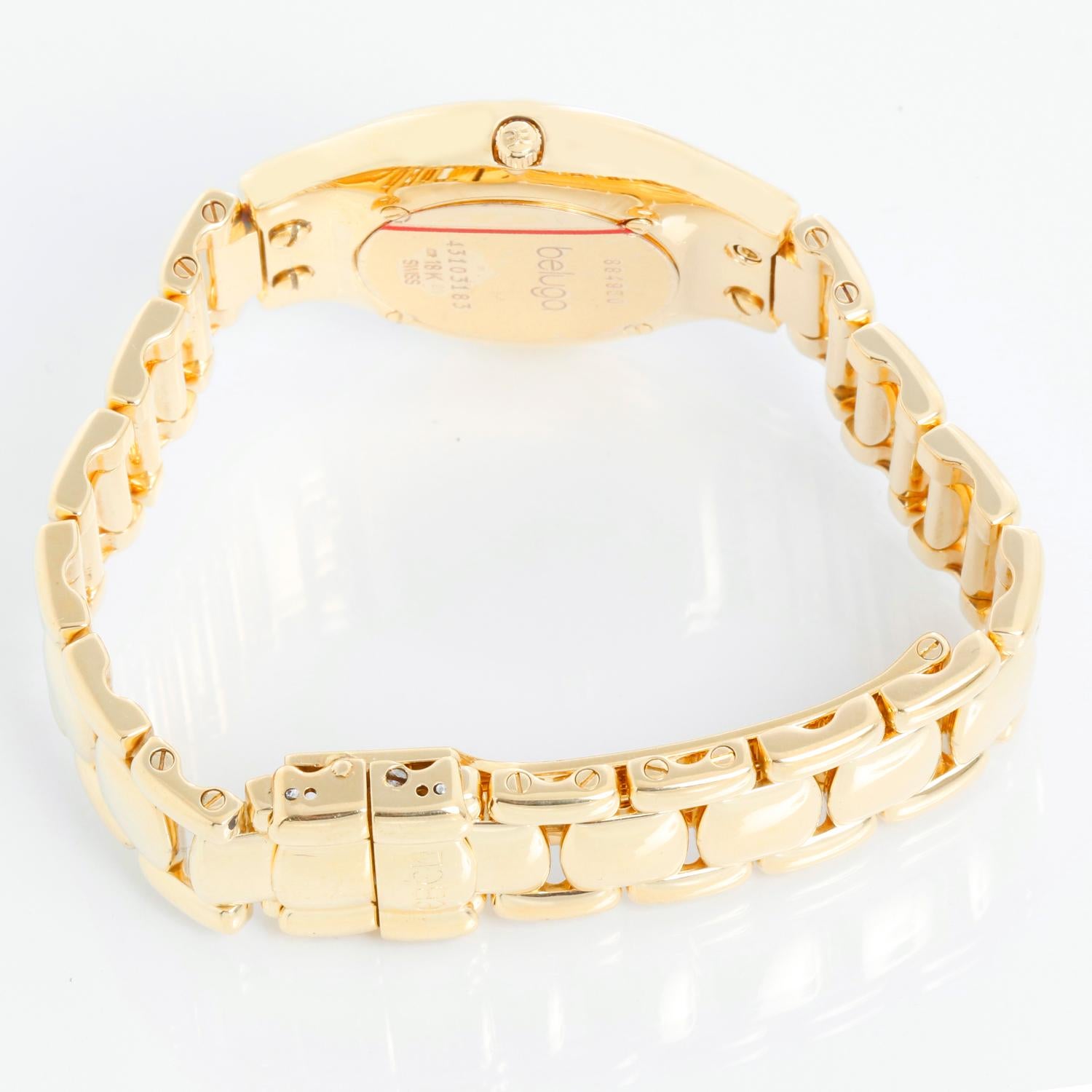 Women's or Men's Ebel Beluga 18k Yellow Gold Men's/Ladies 32mm Midsize Quartz Watch 884960 For Sale