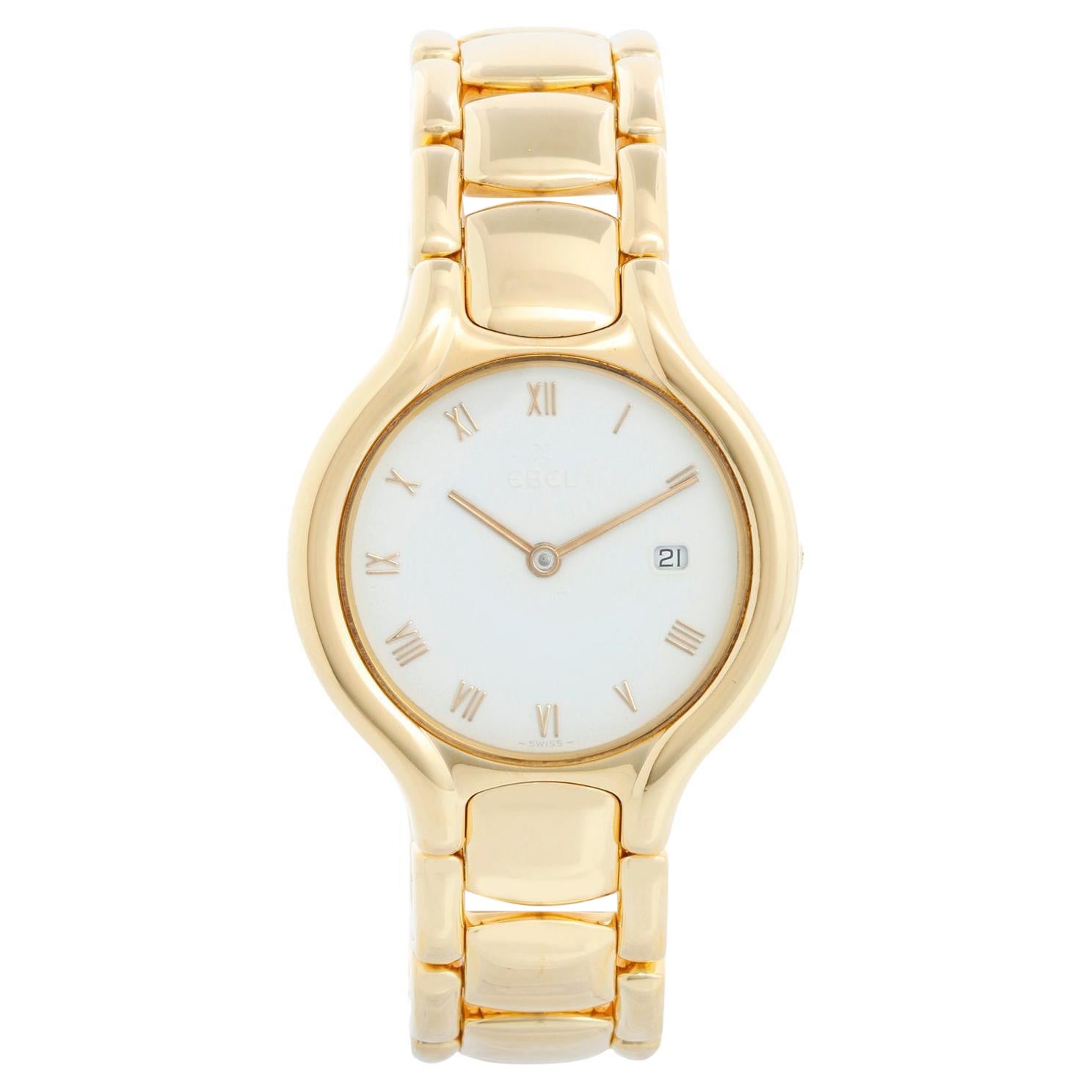 Ebel Beluga, montre à quartz midsize 884960 en or jaune 18 carats pour hommes et femmes 32 mm