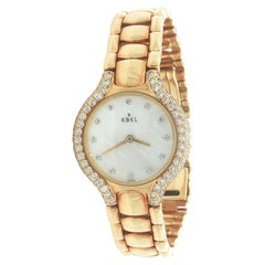 Ebel Beluga 18k Yellow Gold Mother of Pearl & Diamond Watch Bracelet Ref. 866969