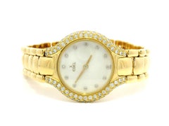 Ebel Beluga 18k Yellow Gold Wrist Watch Mother Of Pearl Diamond Dial 42110987