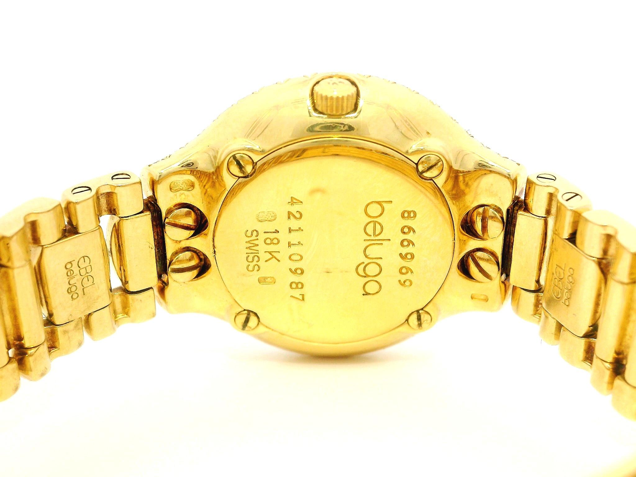 Ebel Beluga Orologio da polso in oro giallo 18k Madreperla Quadrante con diamanti 42110987 in vendita 1