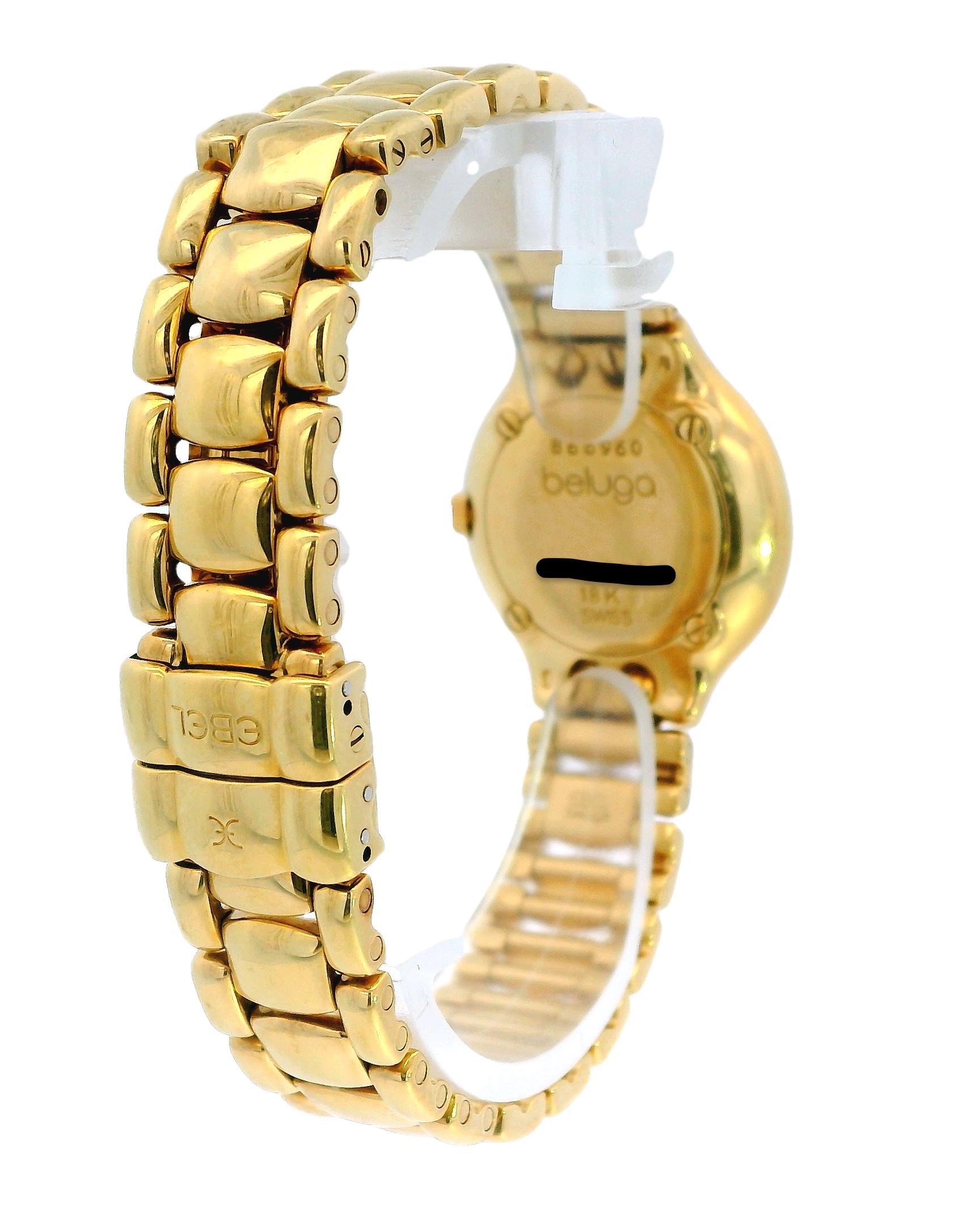 Ebel Beluga 866960 18k MOP Diamond Dial Small For Sale 2