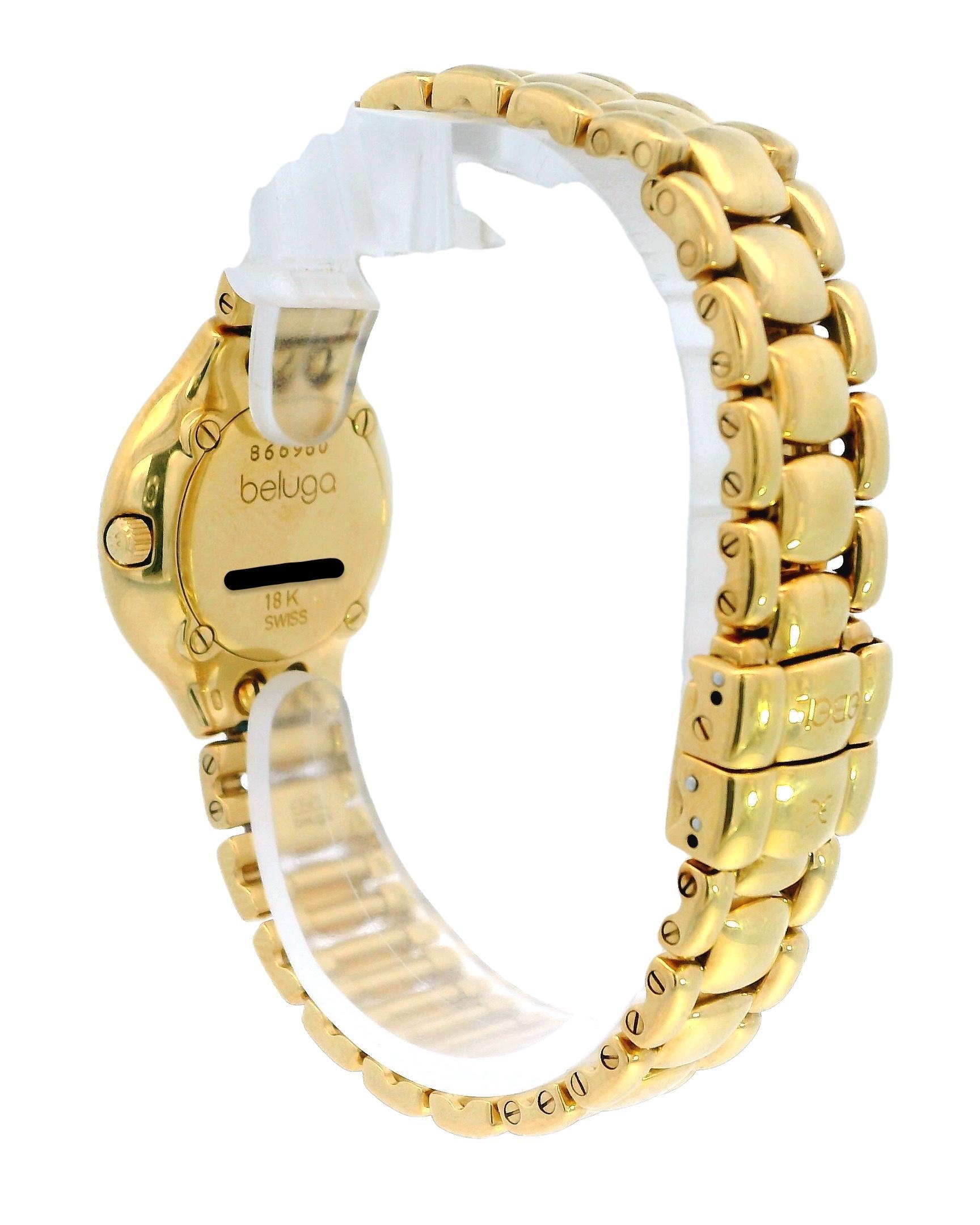 Ebel Beluga 866960 18k MOP Diamond Dial Small For Sale 3