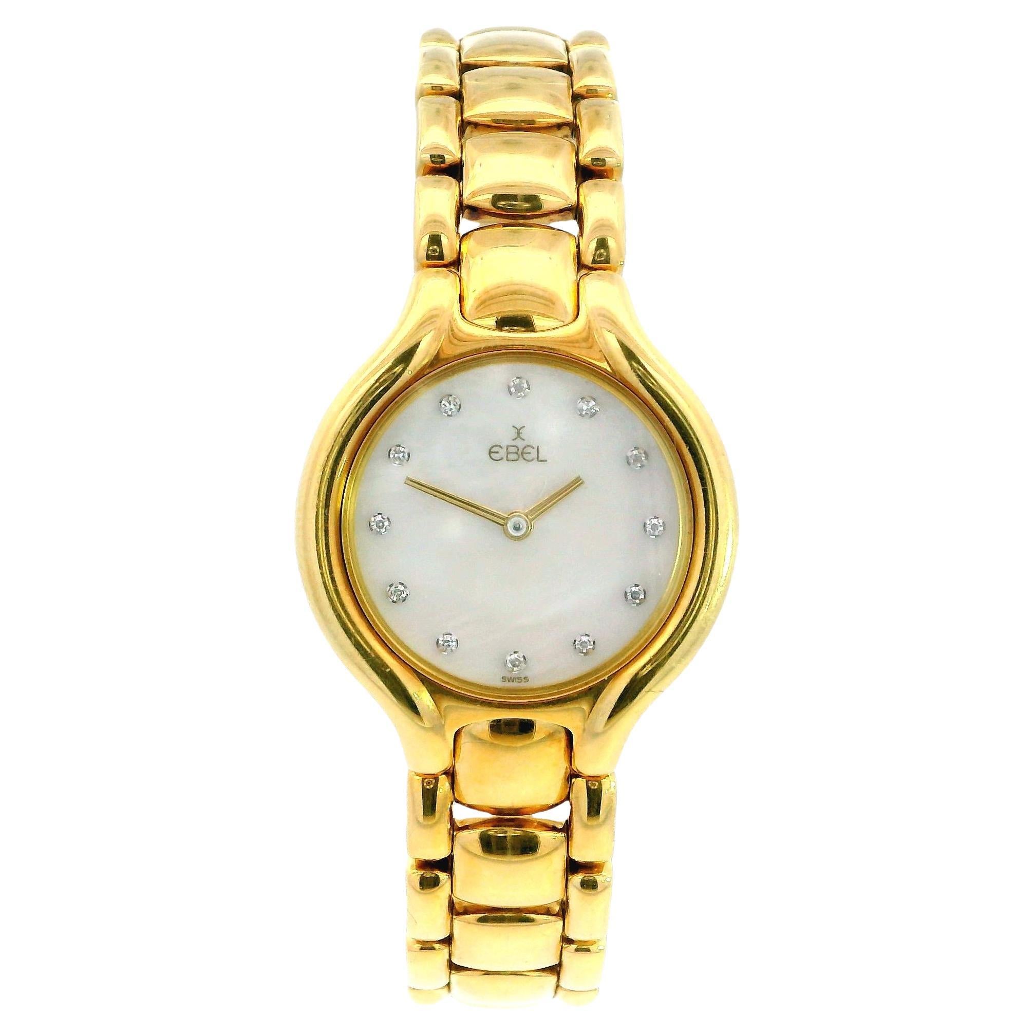 Ebel Beluga 866960 18k MOP Diamond Dial Small