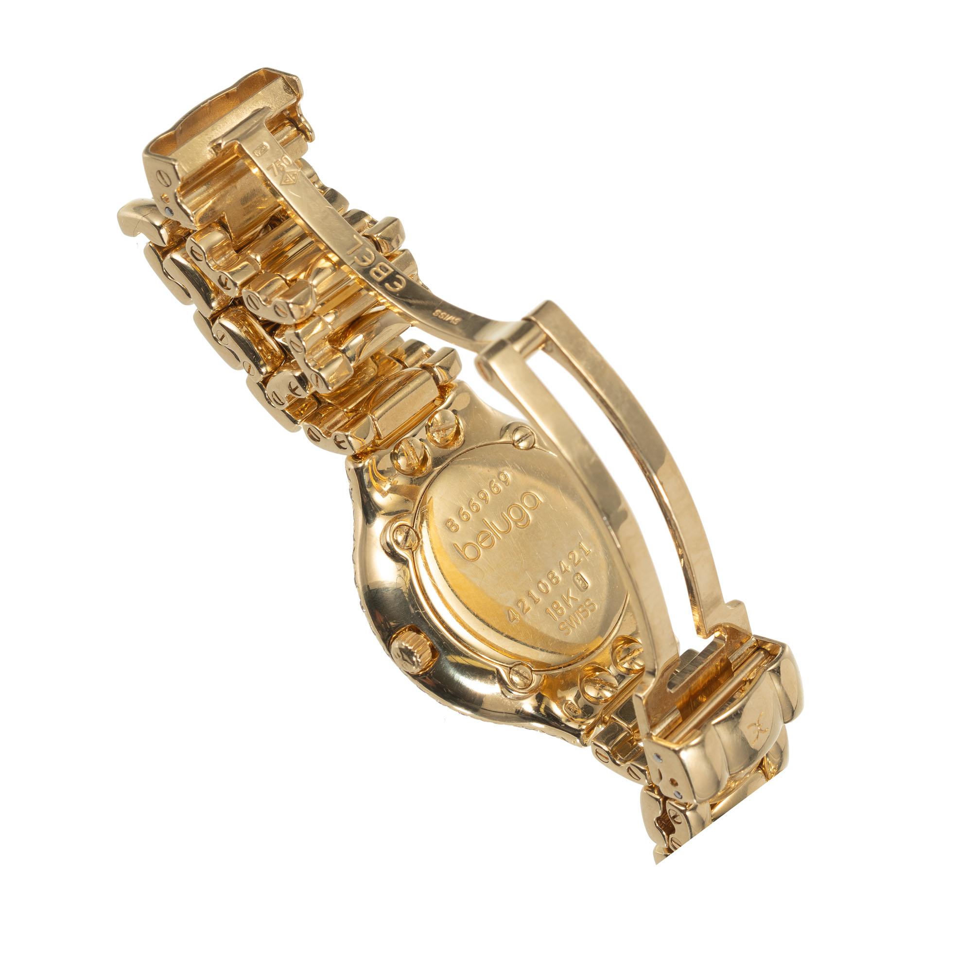 ebel beluga 18k gold women's watch