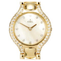 Ebel Beluga Diamond - Montre-bracelet pour femmes en or jaune