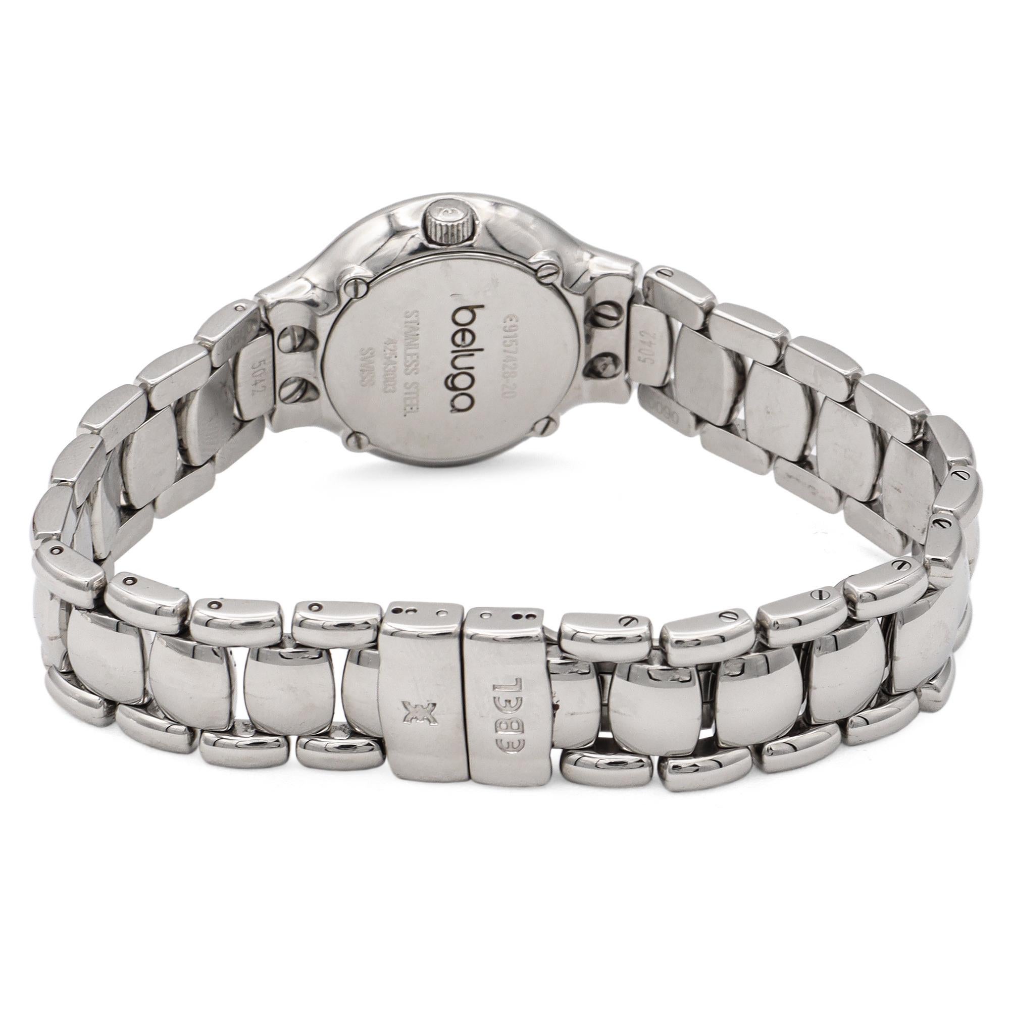 Ebel Beluga MOP Diamond Accent Dial Quartz Women's Watch Ref. E9157428-20 2
