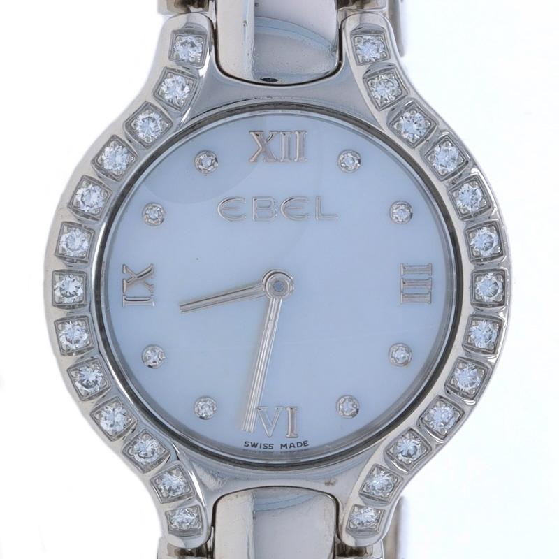 Marchio: Ebel
Model: Beluga
Model No.: 9976418-20
Movimento: Quarzo
Numero di gioielli: 6
Garanzia: Un anno
Fabbricante del movimento: Svizzero
Colore del quadrante: Madreperla

Contenuto metallico: Acciaio inossidabile

Informazioni su A.