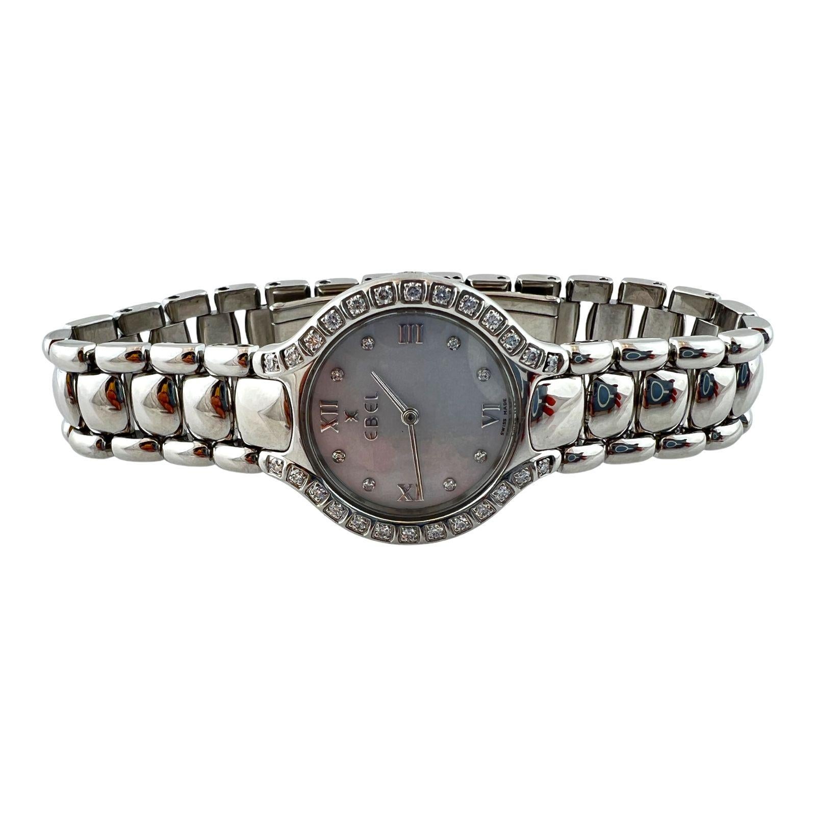 Ebel Beluga Mother of Pearl Diamond Stainless Steel Ladies Watch 1
