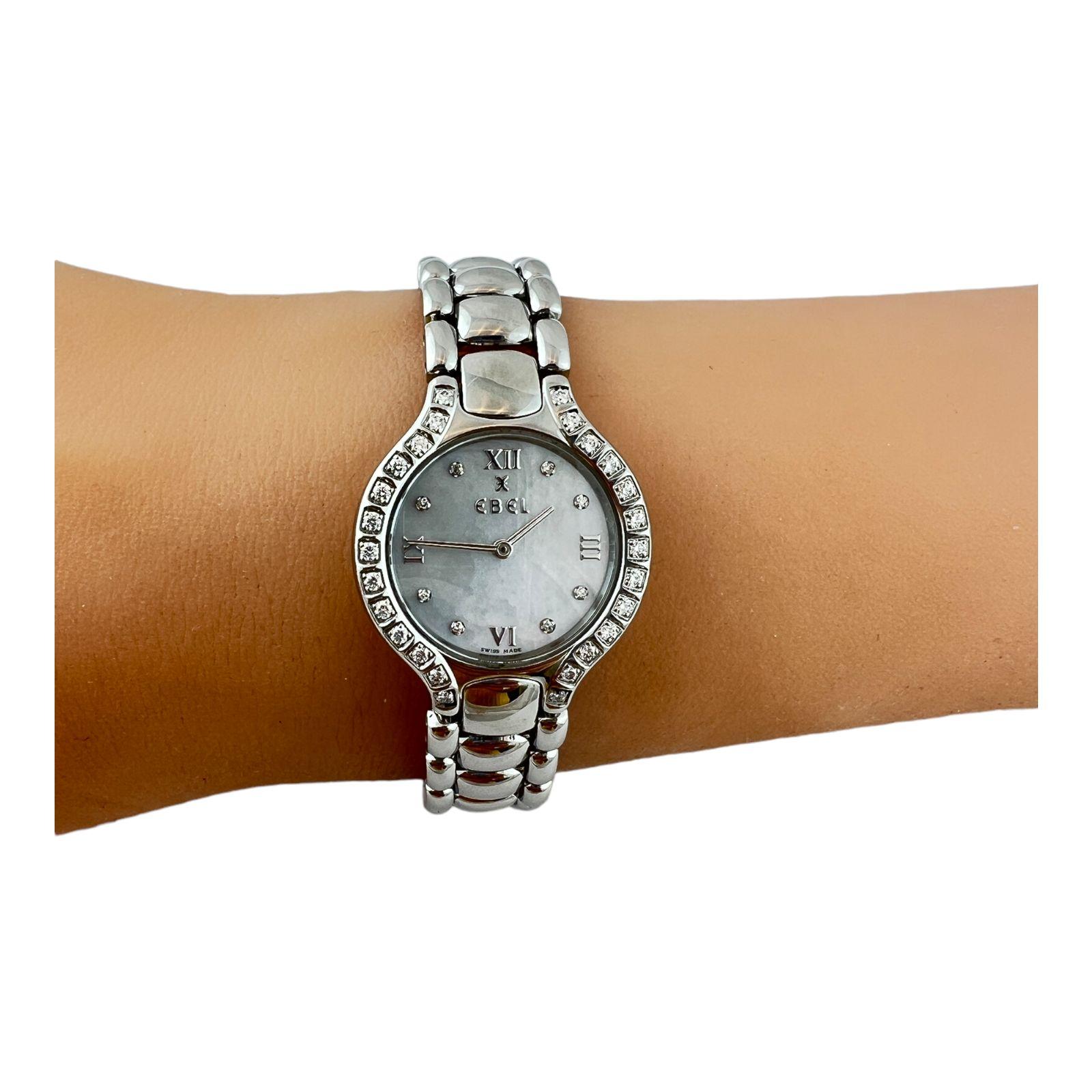 Ebel Beluga Mother of Pearl Diamond Stainless Steel Ladies Watch 3