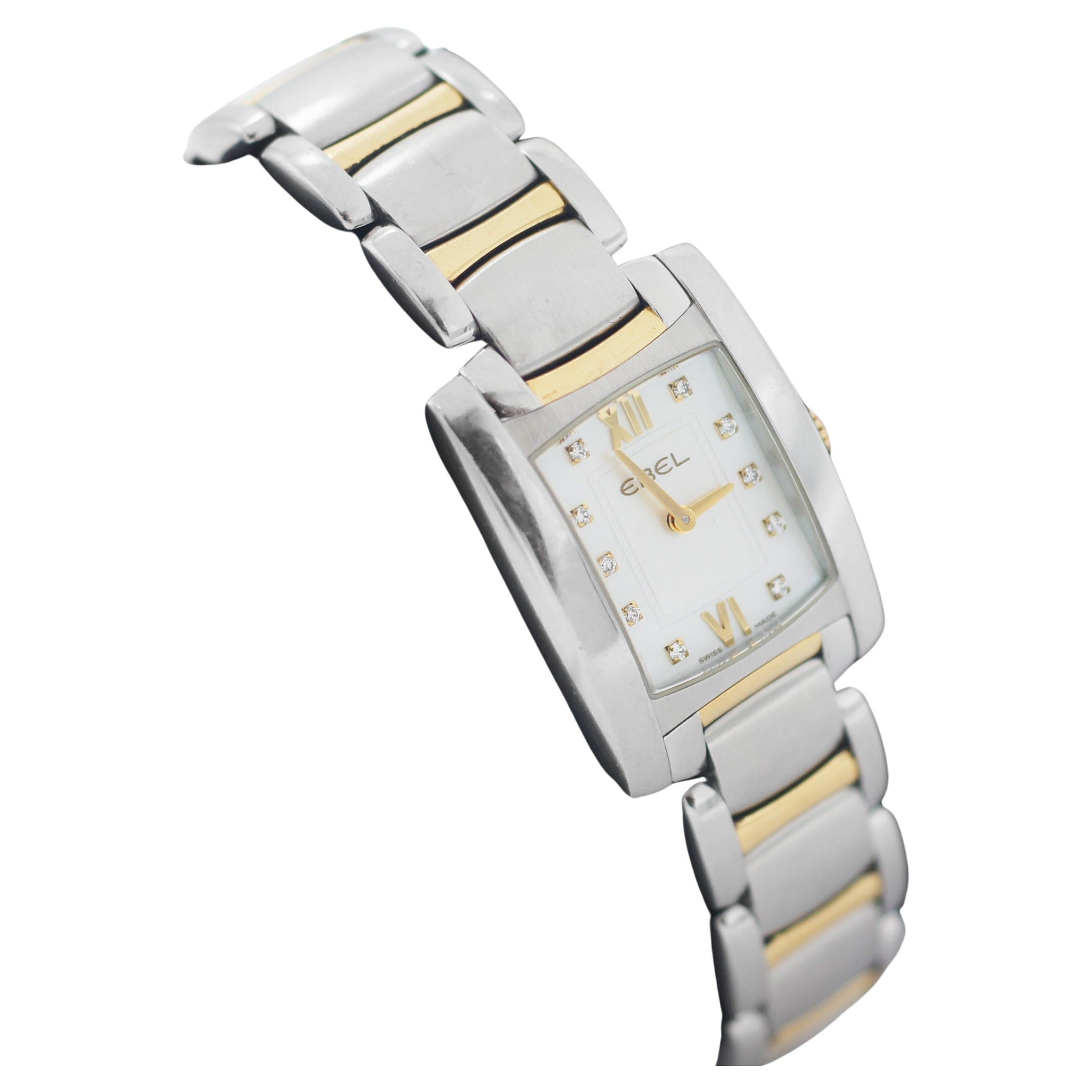 Ebel Brasilia Montre MOP bicolore avec diamants en vente