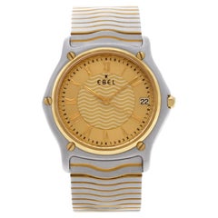 Ebel Classic Wave 1187141 Uhr 18k Gelbgold & Edelstahl Etui