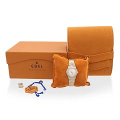 Ebel Classic Wave 18k Gold Stainless Steel MOP Dial Diamond Bezel Watch 057902
