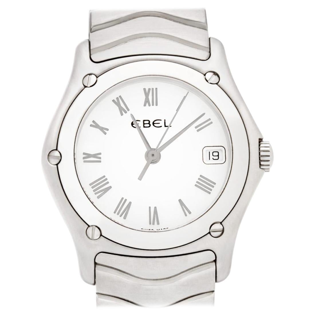 Ebel Classic Wave 9087F21 Stainless Steel Quartz Watch For Sale