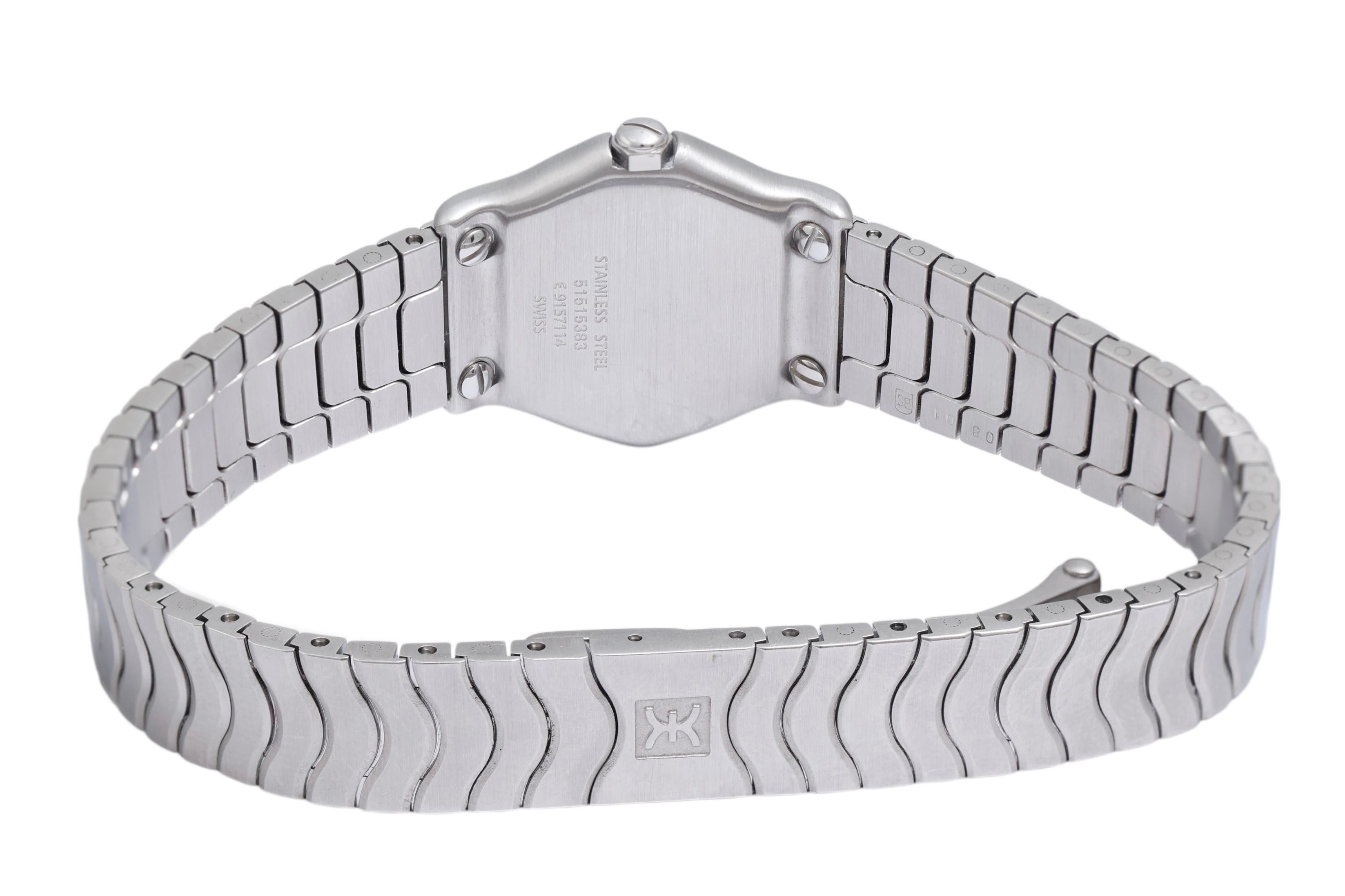Ebel Classic Wave Diamond Wrist Watch, MOP Dial & Diamond Bezel For Sale 4