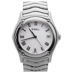 Ebel Classic Wave E9187F41 Quartz Swiss Men's Watch White Dial Stainless Steel