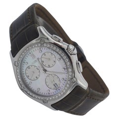 Used EBEL Classic Wave E9251F45 Diamond Bezel MOP Watch