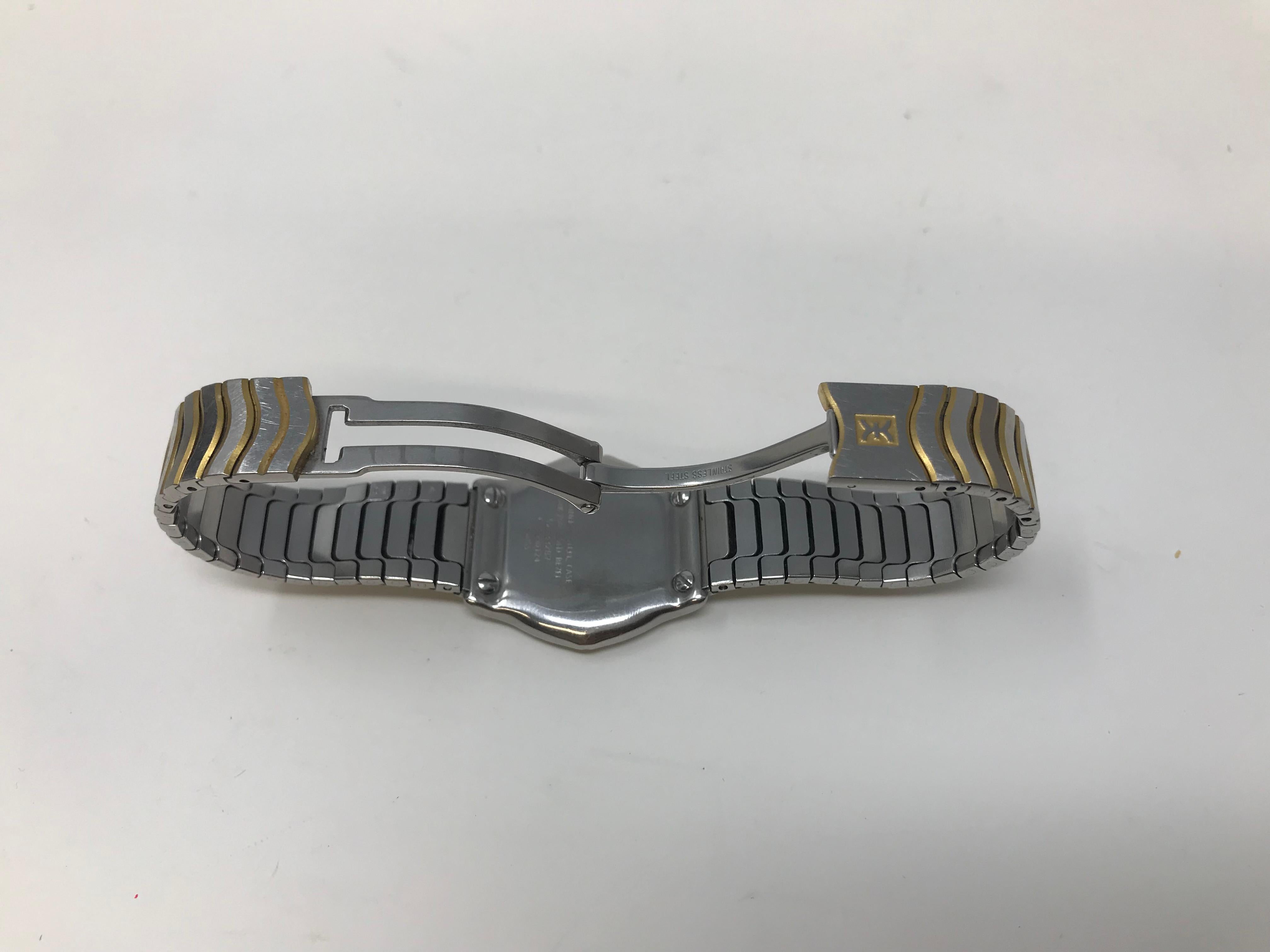 Ebel Classic Wave Orologio da donna in acciaio, oro 18k e diamanti In condizioni buone in vendita a Montreal, QC