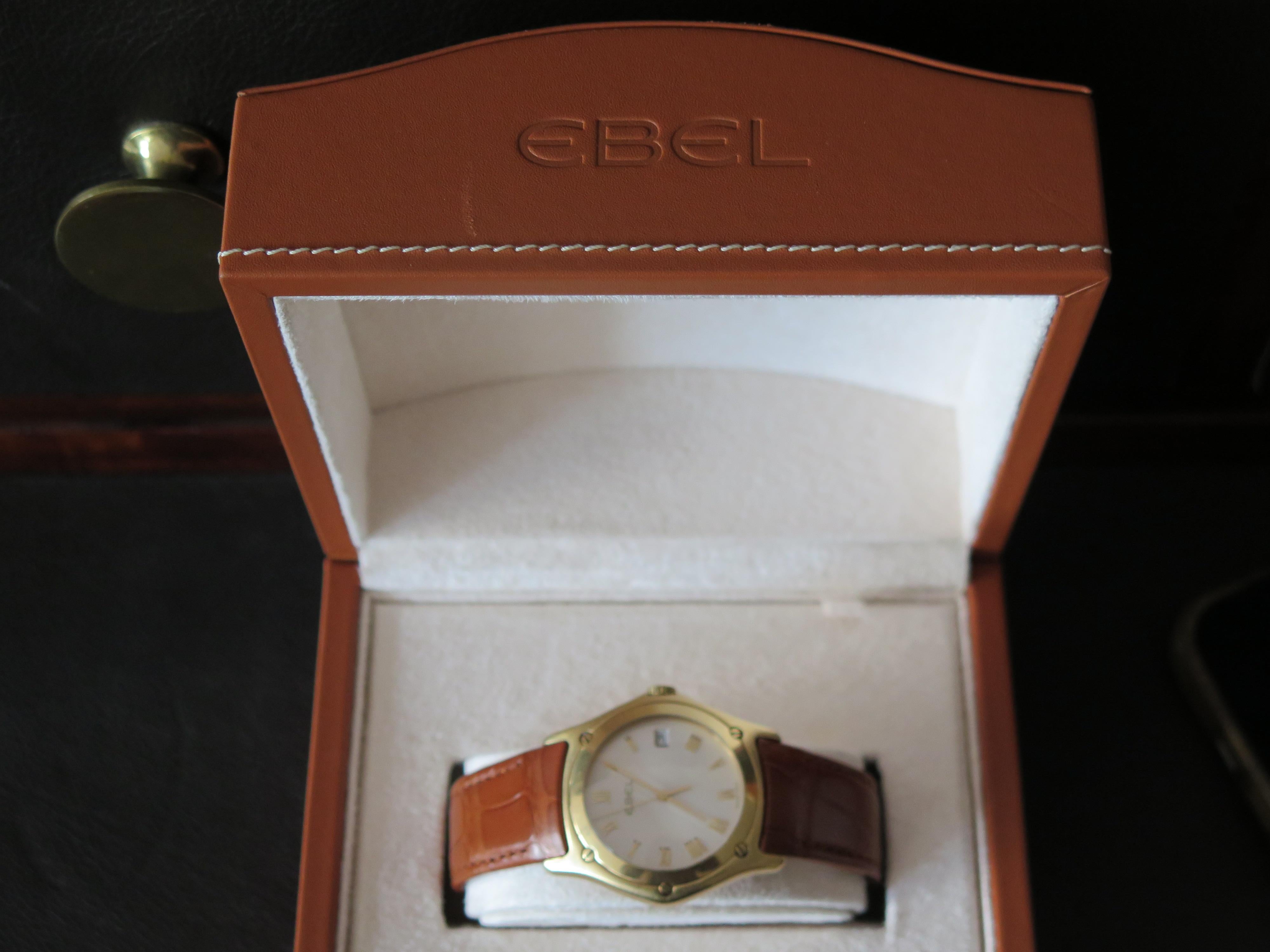 Men's Ebel Classic Wave Senior 8187F41 18K Gold