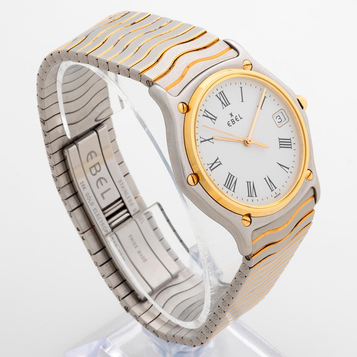 Ebel Classic Wave / Sport Classique Ref 1187141, Quartz, Complete Set, Year 1995 In Excellent Condition In Canterbury, England