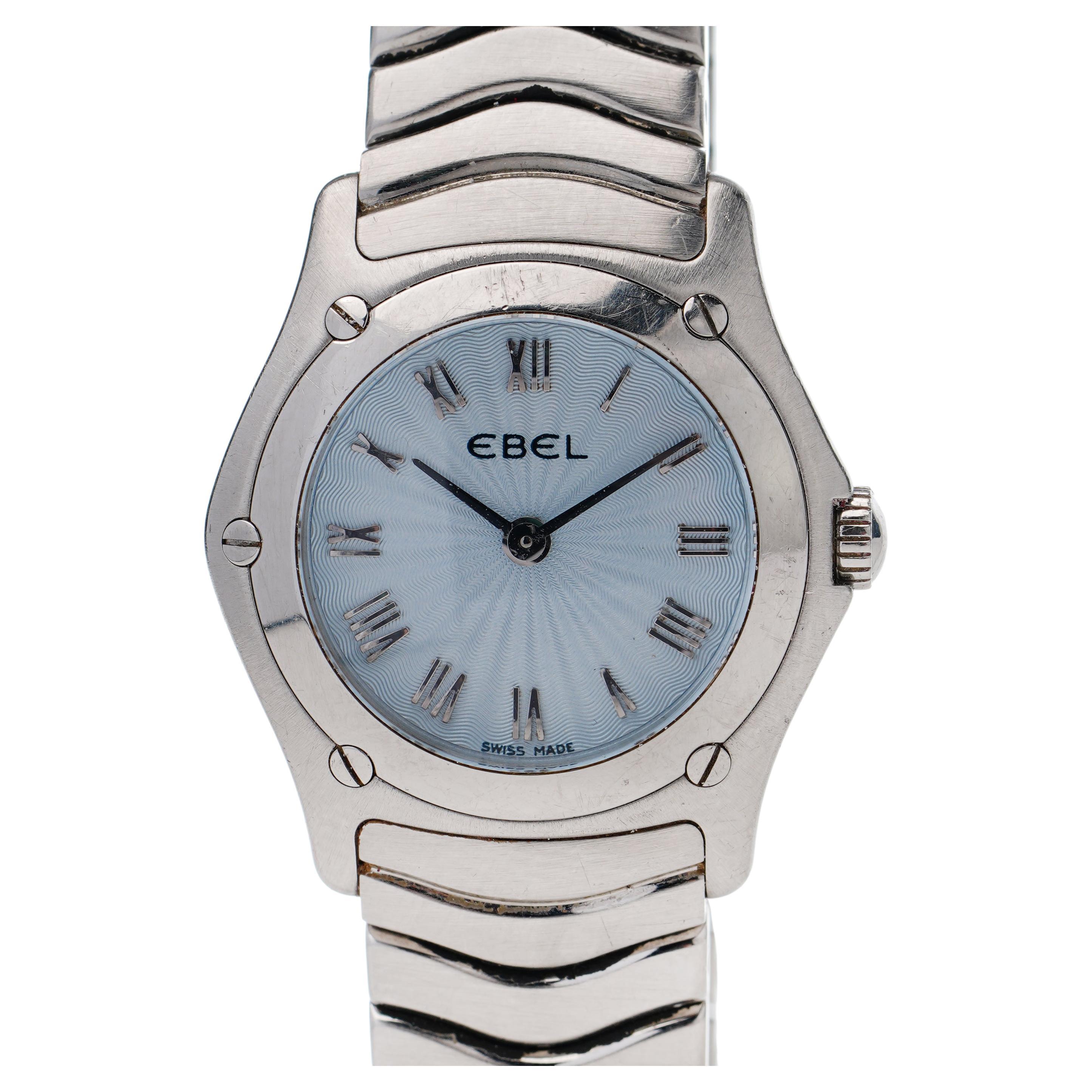 Ebel Classic Wave Stainless Steel Ladies Sport Wristwatch For Sale