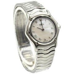 Vintage Ebel Classic Wave Stainless-Steel Ladies Wristwatch Ref 9157111