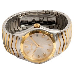 Ebel Classic Wave Wristwatch, 40" Stainless Steel, 18K Yellow Gold. Yr 2005
