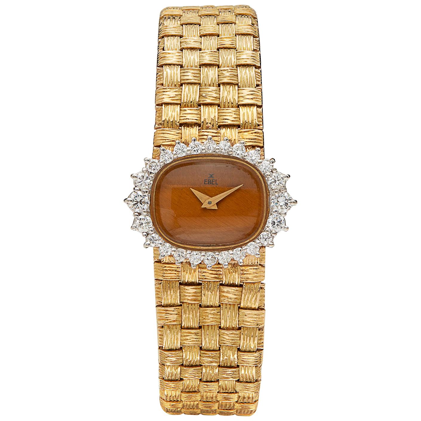 Ebel Diamond and 18 Karat Gold Ladies Wristwatch