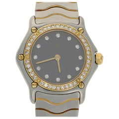 Ebel Diamond Ladies Watch, Stainless & 18k Gold 2 Yr. Wnty 166901 Quartz .30ctw