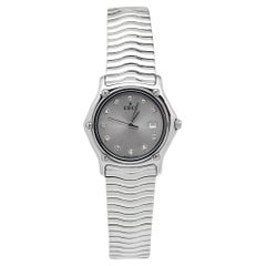 Ebel Grey Diamond Stainless Steel Sport Classic 9087132 Women's Wristwatch 33 mm