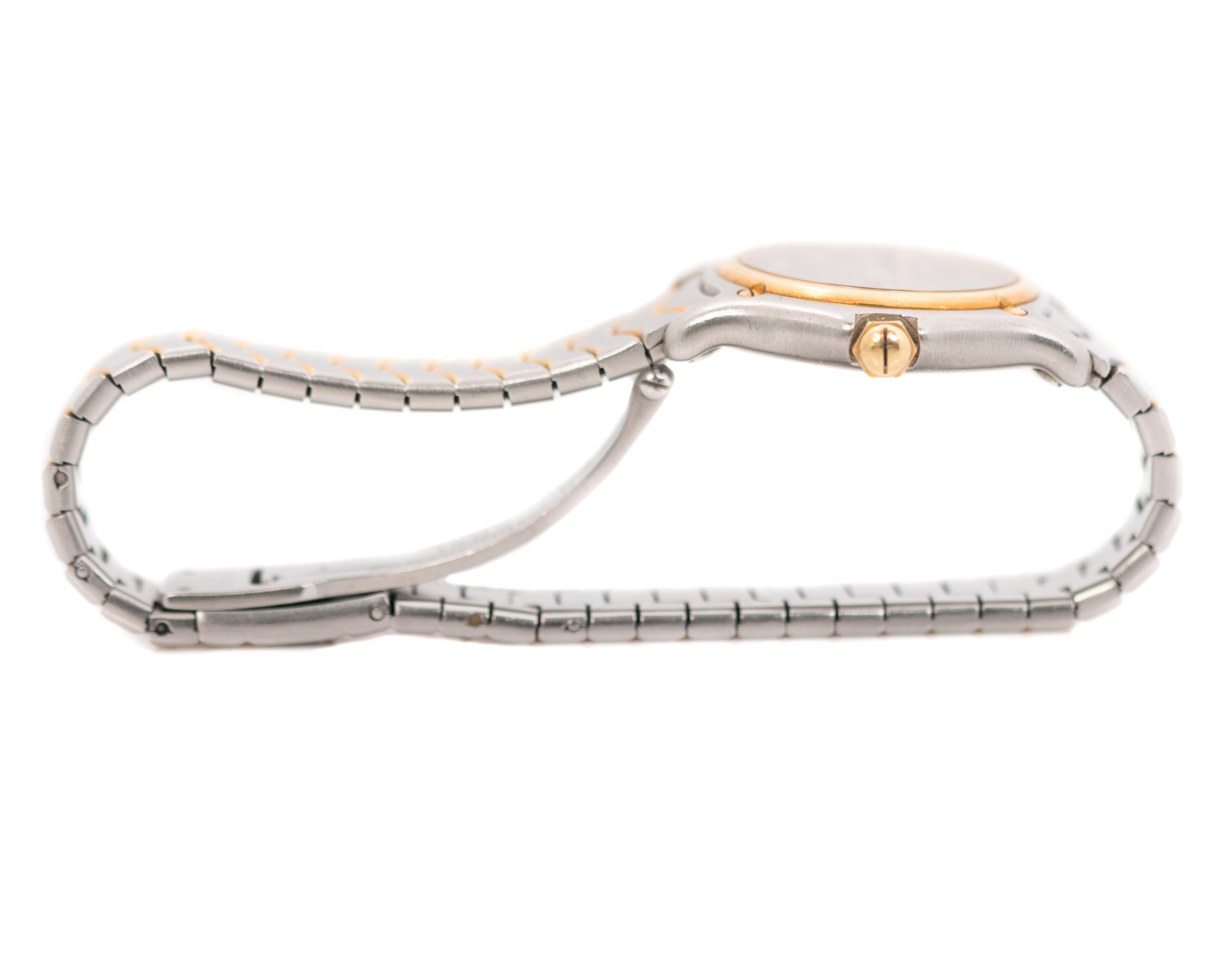 Women's Ebel Ladies 18K Yellow Gold, Stainless Steel & Diamond Quartz Wrist Watch, 1990s