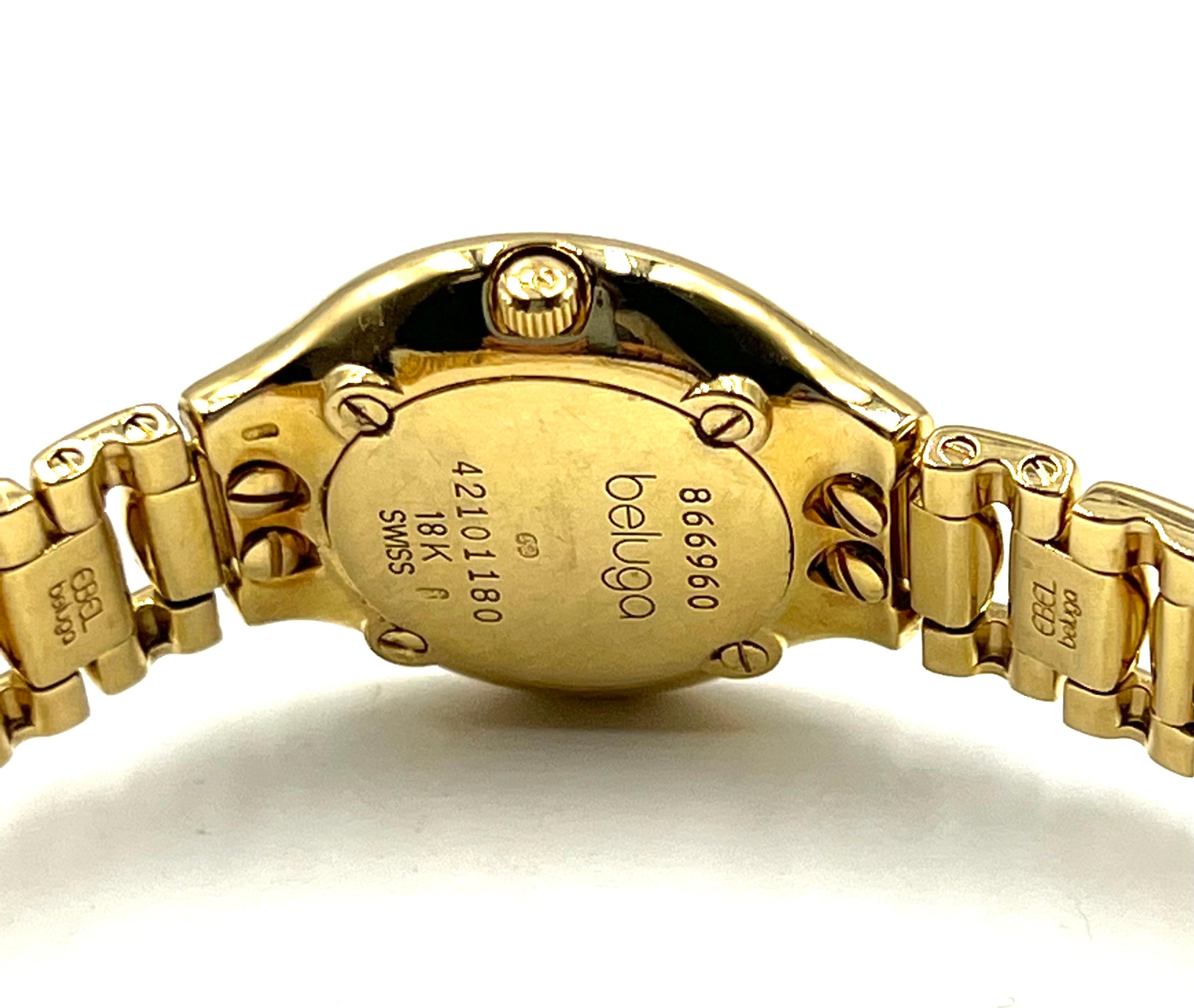 Ebel Ladies' Beluga Yellow Gold Wristwatch In Good Condition In Palm Beach, FL