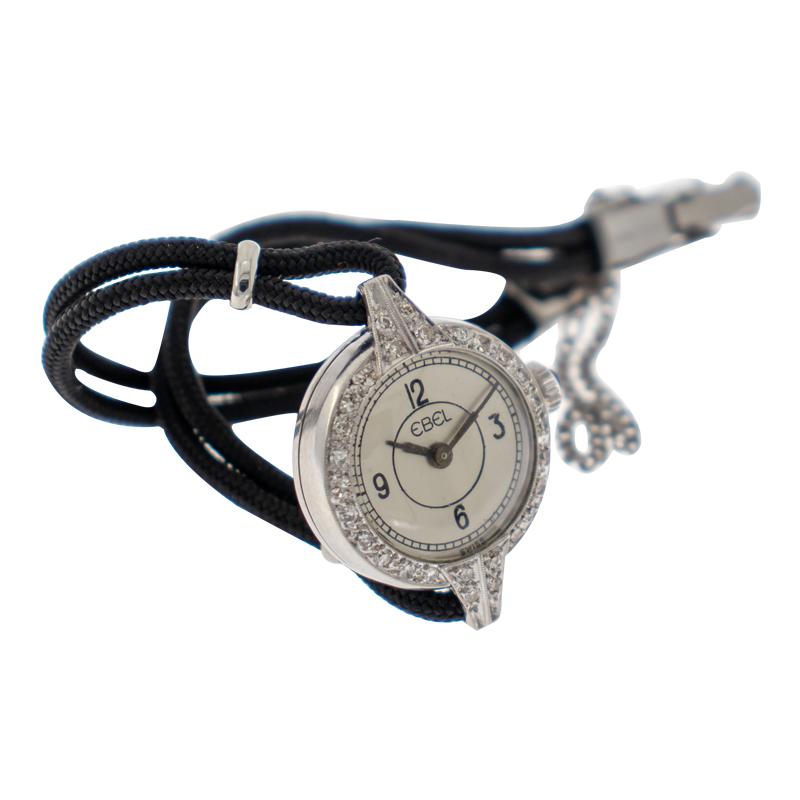 Ebel Ladies Platinum Art Deco Dress Style Watch from 1930s Handmade High Grade For Sale 1