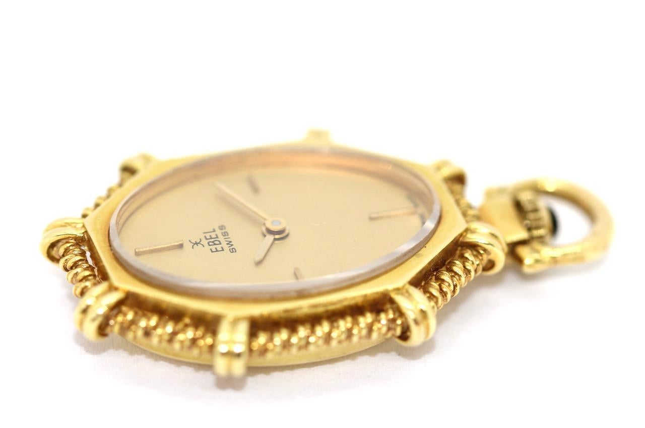 Damen-Taschenschmuck-Uhr-Anhnger, Enhancer, 18 Karat Gold im Zustand „Gut“ im Angebot in Berlin, DE