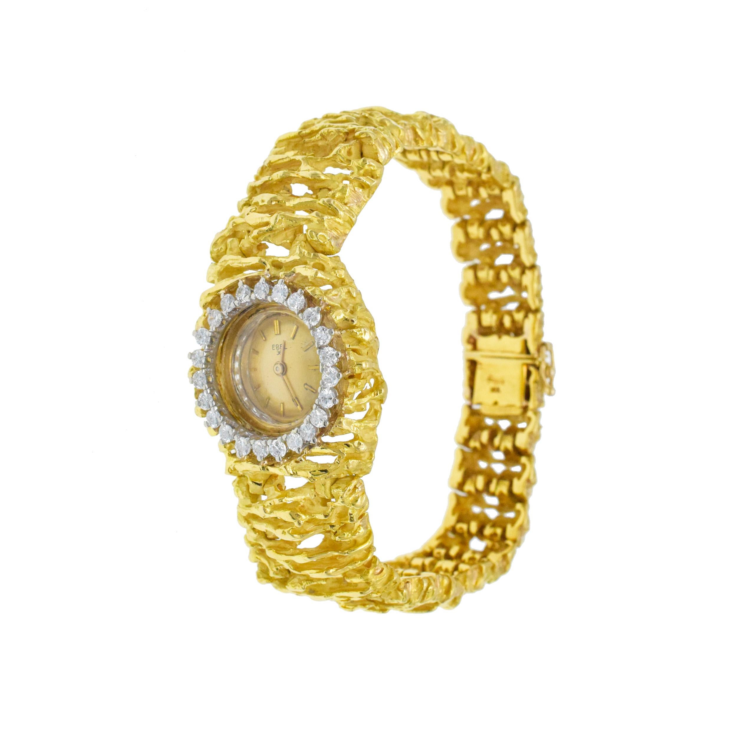 Reloj de pulsera Ebel Lady de oro y diamantes en 18k en venta 6