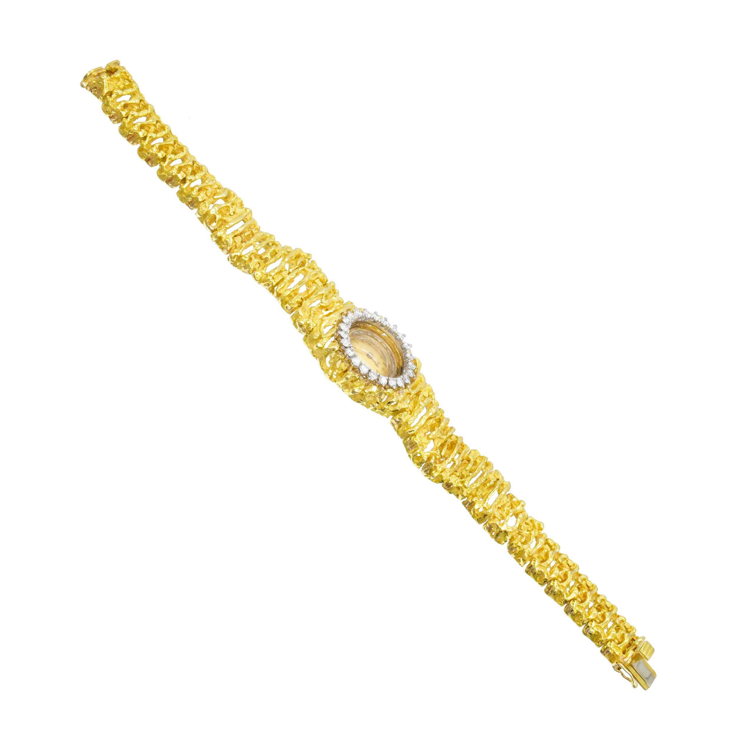Reloj de pulsera Ebel Lady de oro y diamantes en 18k Corte redondo en venta