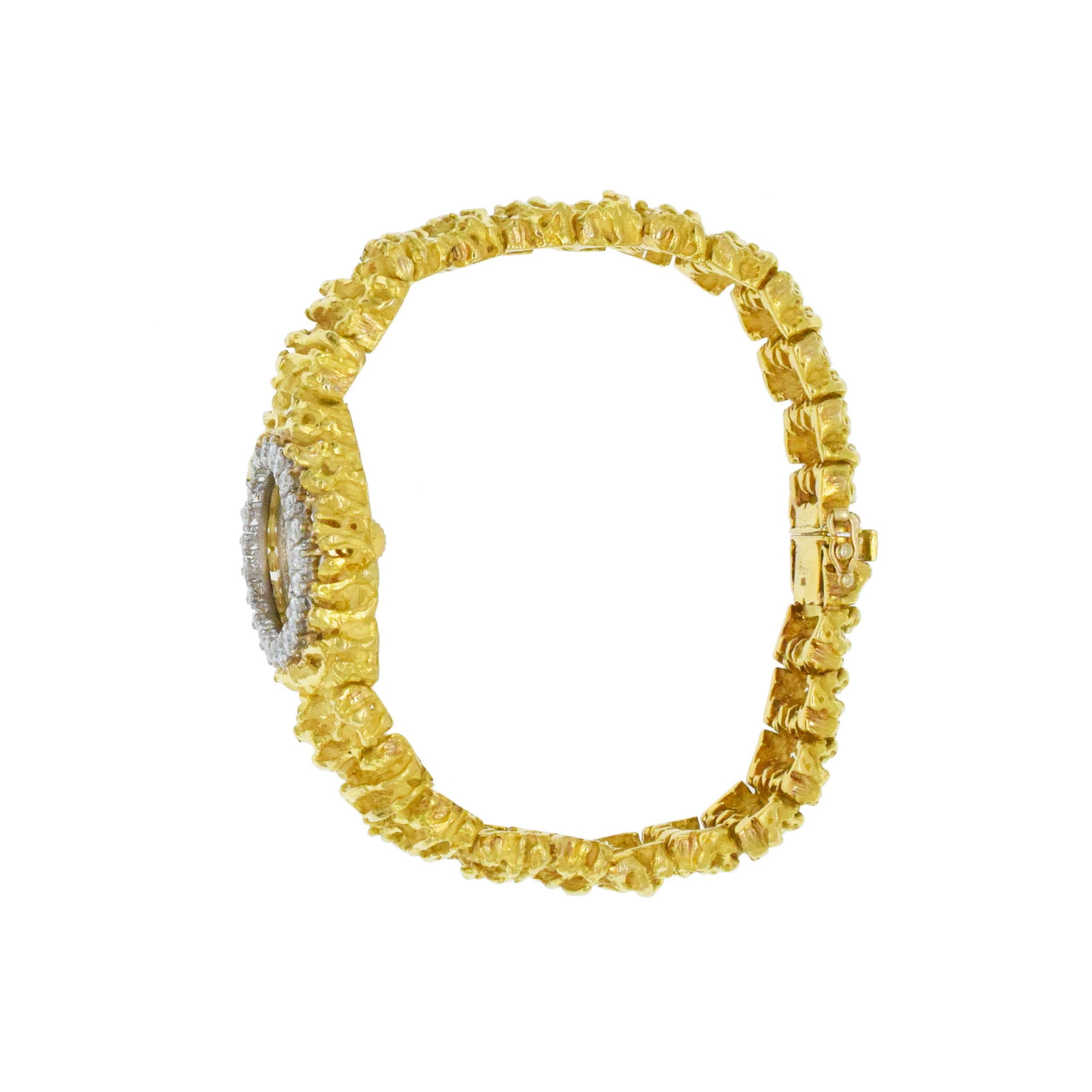 Reloj de pulsera Ebel Lady de oro y diamantes en 18k en venta 2