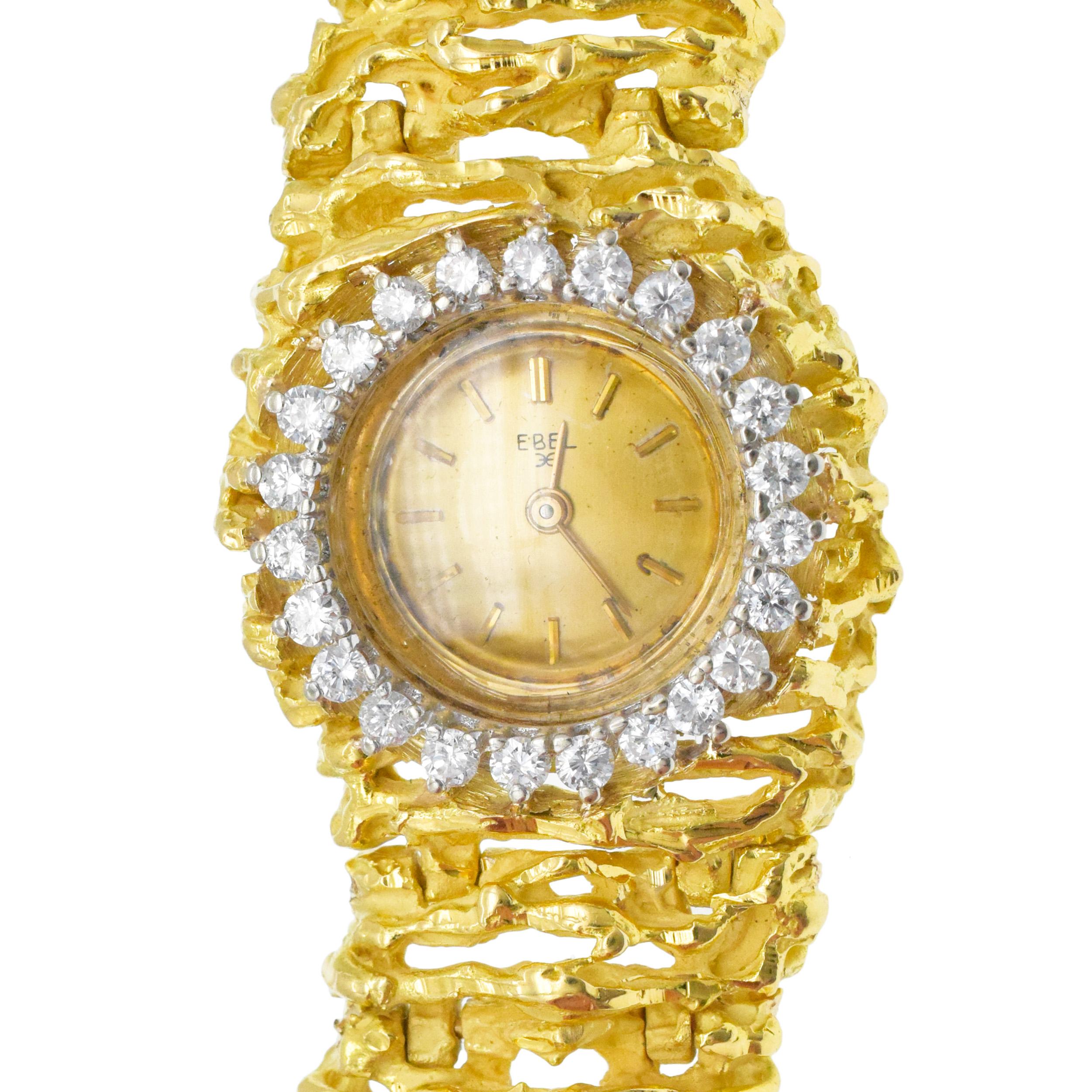 Reloj de pulsera Ebel Lady de oro y diamantes en 18k en venta 4