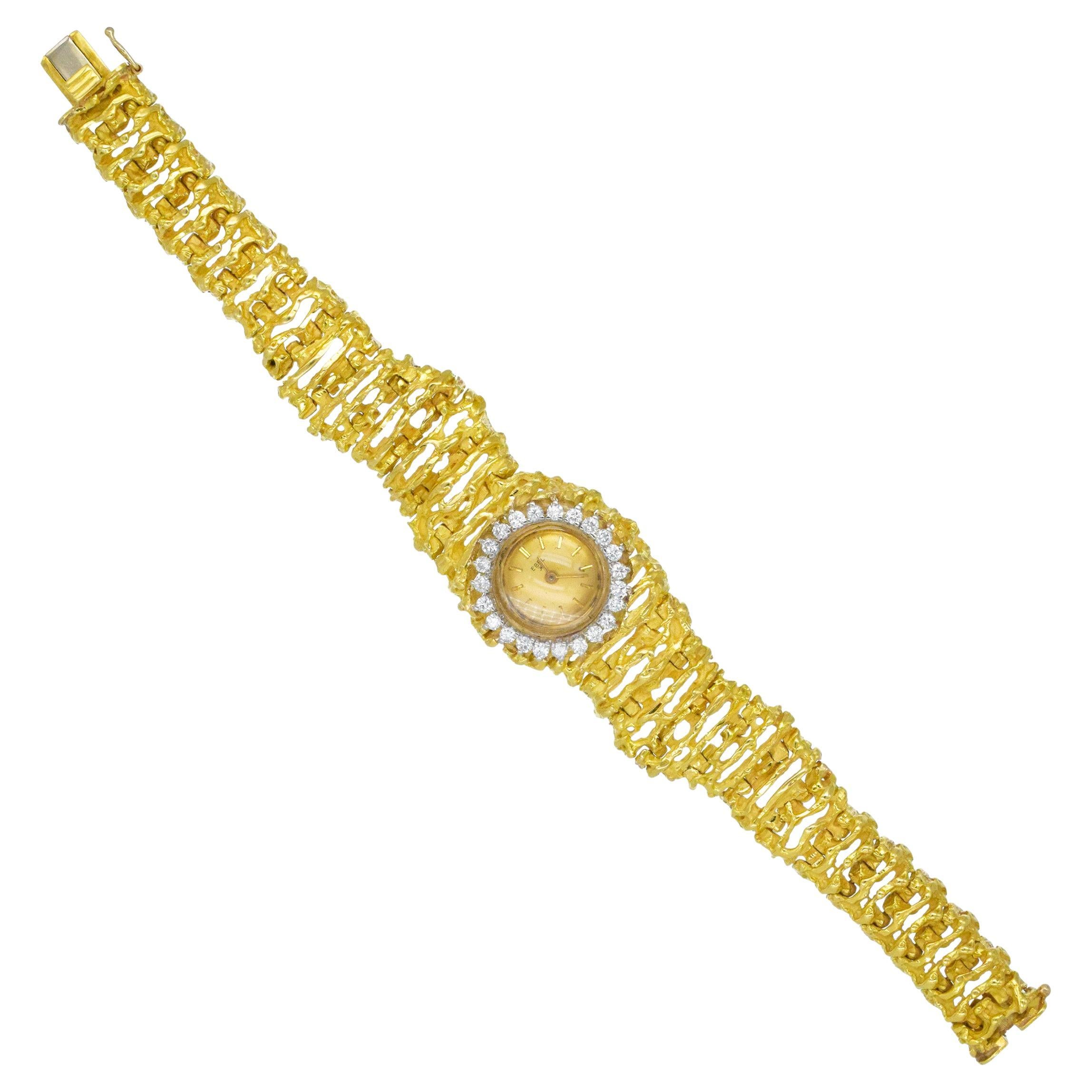 Ebel Lady
s Gold and Diamond Cocktail Wristwatch In 18k