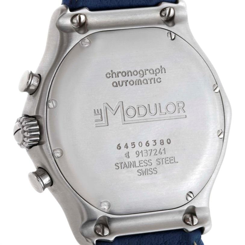 Ebel Le Modulor Automatic Chronograph Blue Strap Watch 9137241 Box Papers For Sale 4