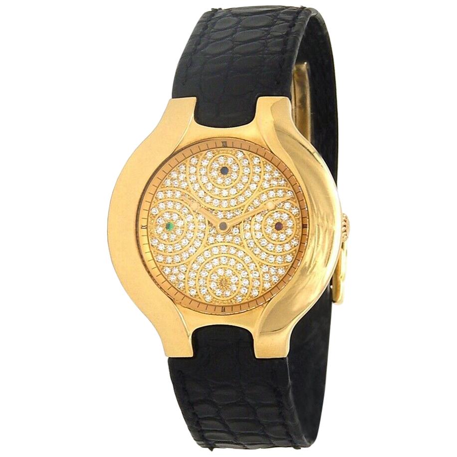 Ebel Lichine 18 Karat Yellow Gold Automatic Men's Watch 8080980 For Sale