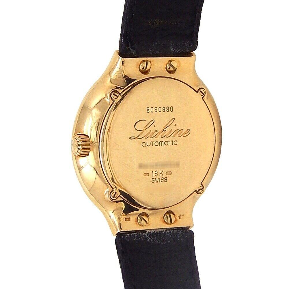 Ebel Lichine 18 Karat Yellow Gold Automatic Men's Watch 8080980 In Excellent Condition For Sale In New York, NY